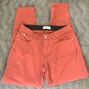 Curve Appeal size 4/27 red-orange skinny jeans